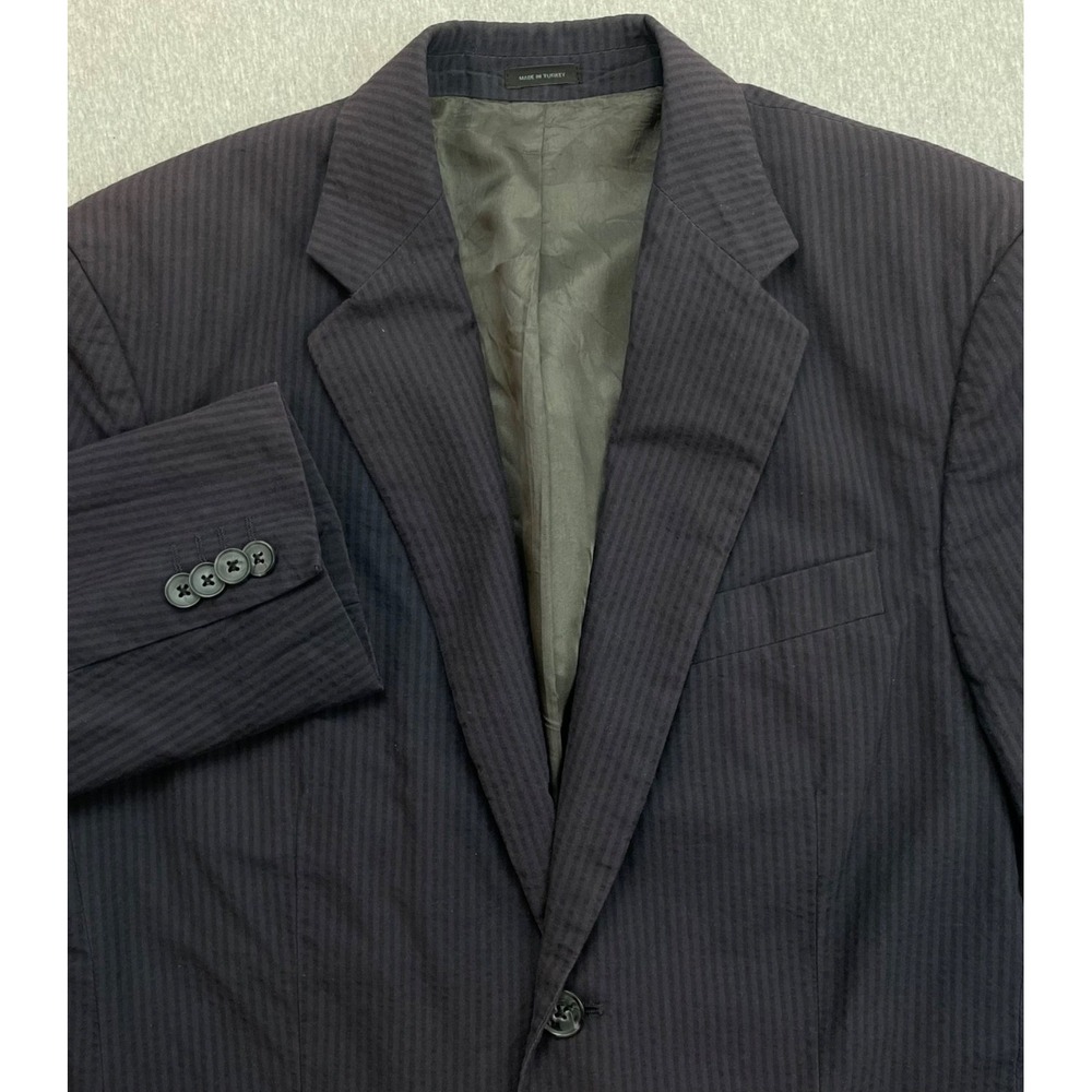 Express Blazer Mens 38S Striped 100% Cotton 2-Button Single Breast Lined